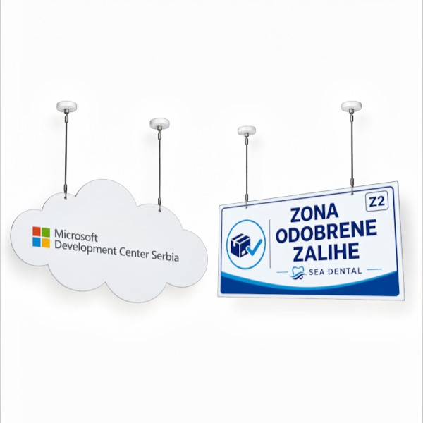 Tabla je pogodna za informisanje, označavanje prostora, isticanje obavještenja i reklamnih poruka. Zahvaljujući kvalitetnoj štampi i mat završnoj obradi, sadržaj je jasno vidljiv, a tabla se lako uklapa u različite poslovne i javne prostore.