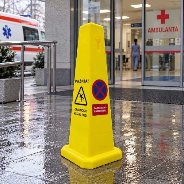 Table upozorenja u obliku piramide predstavljaju praktično i efikasno rešenje za jasno označavanje potencijalnih opasnosti u prodajnim, poslovnim i javnim objektima.